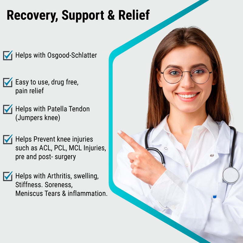 BisLinks Patella Tendon Knee Strap Supports - Arthritis Pain Relief Adjustable Knee Brace Pads | for Exercise, Running, Tennis Injury Recovery | Men & Women | Pink with Mesh Laundry Bag| 1 Count (Pack of 1) - BeesActive Australia