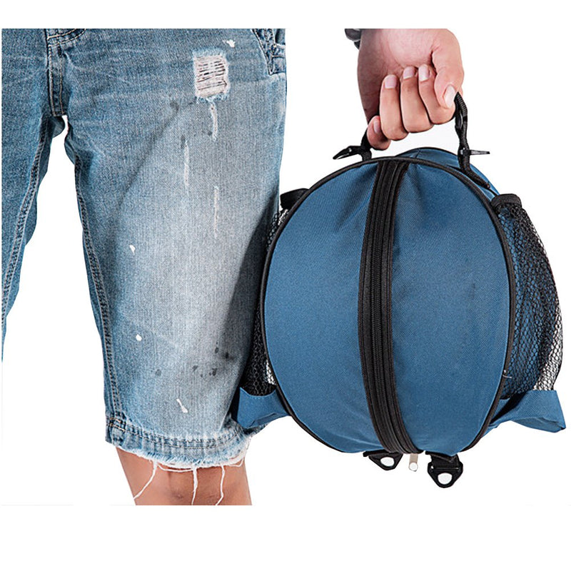 TINTON LIFE Waterproof Basketball Bag with Adjustable Shoulder Strap Portable Football Soccer Volleyball Carrier Holder Blue - BeesActive Australia
