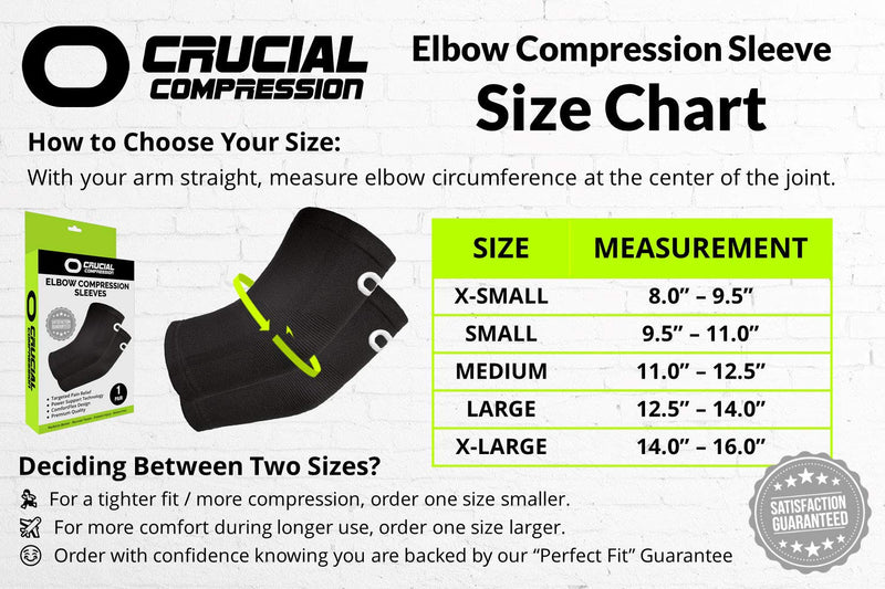 Elbow Brace Compression Sleeve (1 Pair) - Instant Arm Support Elbow Sleeves for Tendonitis, Arthritis, Bursitis, Golfers & Tennis Elbow Brace, Treatment, Workouts, Weightlifting, Pain Relief, Recovery Medium (11.0-12.5") Elbow Circumference Black - BeesActive Australia