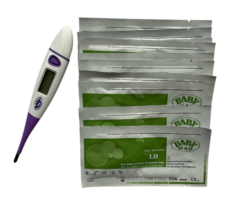Basal Thermometer Switchable C/F and 20 x Ovulation Tests Temperature