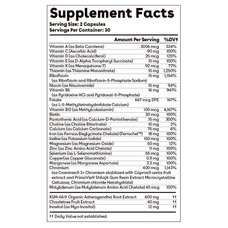 Love Wellness Multivitamin – Daily Love – Multivitamin for Women - 30 Day Supply - Complete multivitamin with Support for Immunity and PMS - 25+ Vitamins and Minerals for Your Baseline Mineral Needs - BeesActive Australia