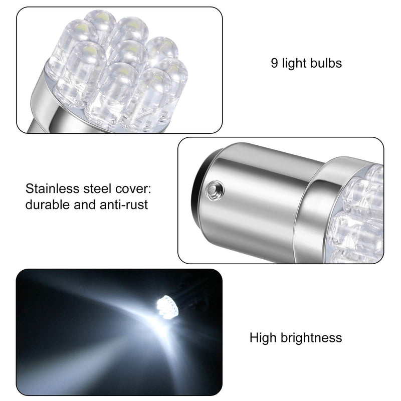 10 Pieces 1004 Marine LED Replacement Bulb 90 Bulb for Boat Navigation Lights BA15D LED Bulb for Boat Lights Bow Stern Marine LED Replacement Boat Accessories, 12V - BeesActive Australia