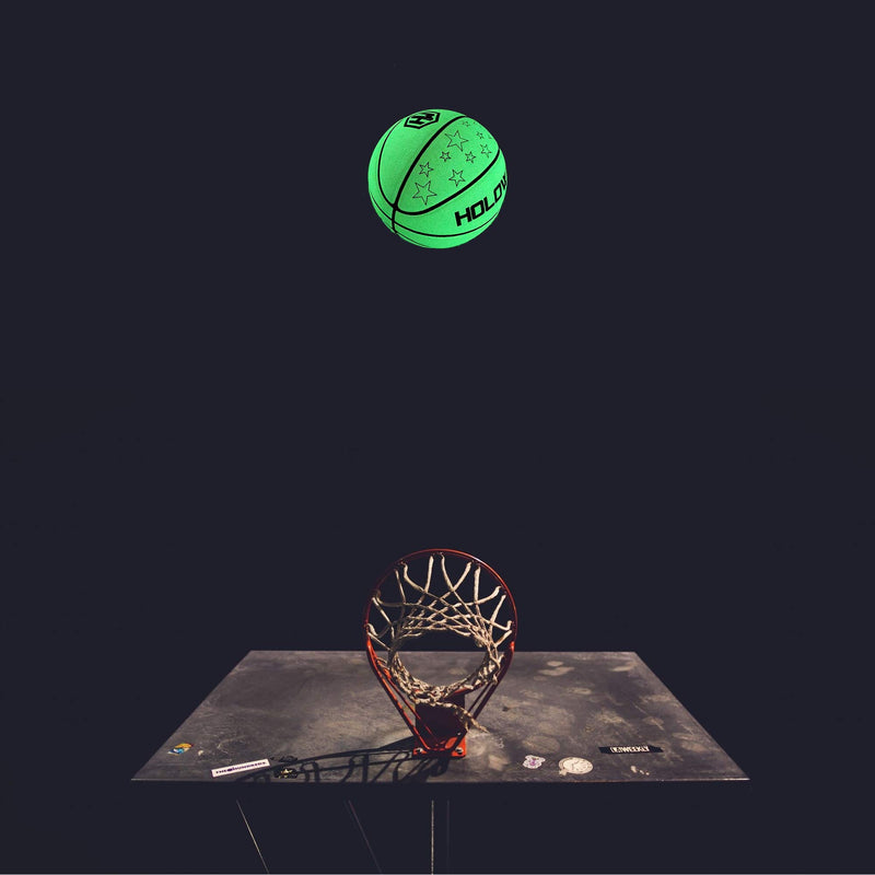 HOLOWIN Luminous Basketball Light Up in The Dark Balls for Night Training Games for Men, Women & Kids White / Luminous Size 7 (29.5 in) - BeesActive Australia