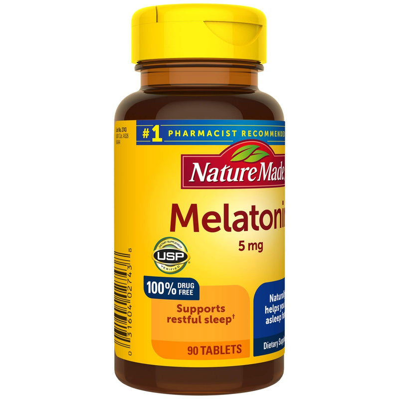 Nature Made Melatonin 5 mg Tablets, 90 Count for Supporting Restful Sleep 90 Count (Pack of 1) - BeesActive Australia