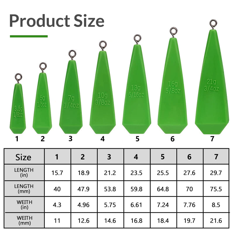 THKFISH Fishing Practice Plugs Practice Plugs Weight Casting Plug Fishing Practice for Kids Improving Casting Skill, 7 Sizes - BeesActive Australia