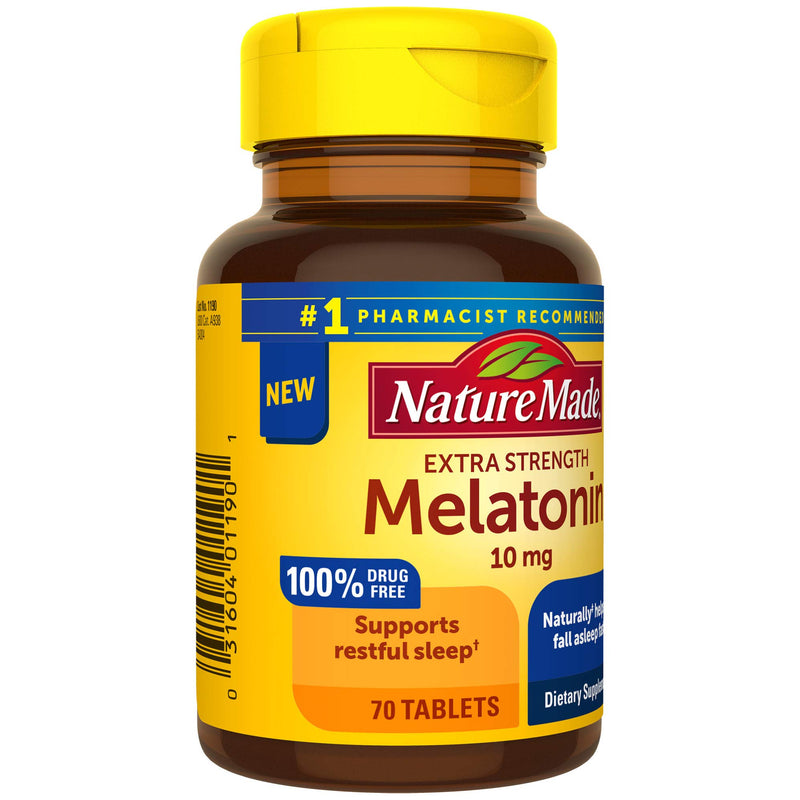 Nature Made Extra Strength Melatonin 10 mg Tablets, 70 Count Sleep Aid Supplement - BeesActive Australia