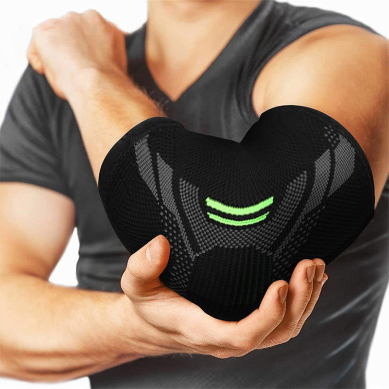 Amtrak Elbow Support Brace 2Pcs for Men and Women, Anti-slip Compression Elbow Sleeves for Tennis Elbow, Golfers Elbow, Arthritis, Weightlifting, Tendonitis, Joint Pain Relief,Moisture Wicking(M) M Black - BeesActive Australia