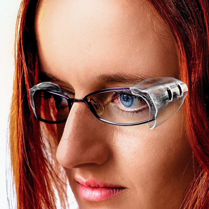 6 Pairs Eye Glasses Side Shields,Slip on Side Shields for Safety Glasses Fits Small to Large Flexible Clear Universal - BeesActive Australia