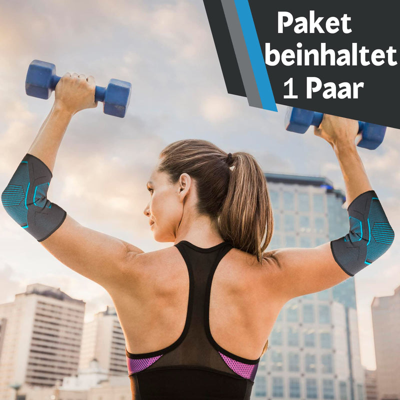 Loboinre Elbow Support Brace, 2Pack Compression Arm Sleeve for Tennis Golfers Elbow Pain Relief for Men Women L - BeesActive Australia