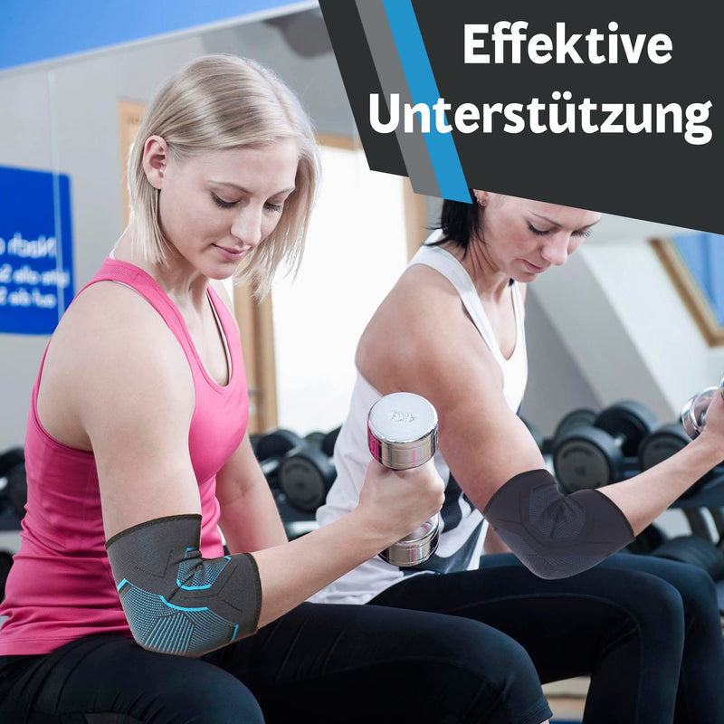 Loboinre Elbow Support Brace, 2Pack Compression Arm Sleeve for Tennis Golfers Elbow Pain Relief for Men Women L - BeesActive Australia