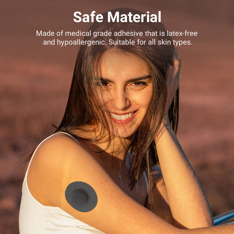 KOVOQ Dexcom G7 Adhesive Patches, 25 Waterproof Adhesive Patches + 1 Reusable Hardshell Cover for Dexcom G7, Latex-Free, Hypoallergenic, Breathable (BLK) - BeesActive Australia