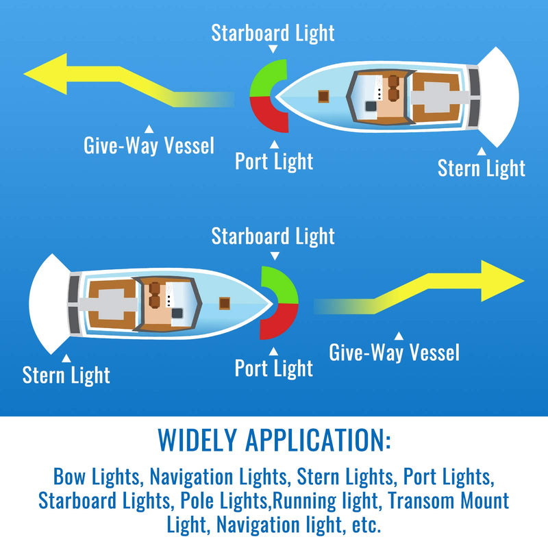 Honoson 4 Pieces Led 90 Bulb 1004 Led Bulb DC 12V Marine Led Replacement Bulbs BA15D Led Bulb for Boat Navigation Lights, Boat Lights, Stern Lights - BeesActive Australia