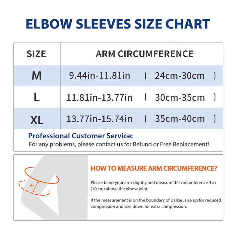 Amtrak Elbow Support Brace 2Pcs for Men and Women, Anti-slip Compression Elbow Sleeves for Tennis Elbow, Golfers Elbow, Arthritis, Weightlifting, Tendonitis, Joint Pain Relief,Moisture Wicking(M) M Black - BeesActive Australia