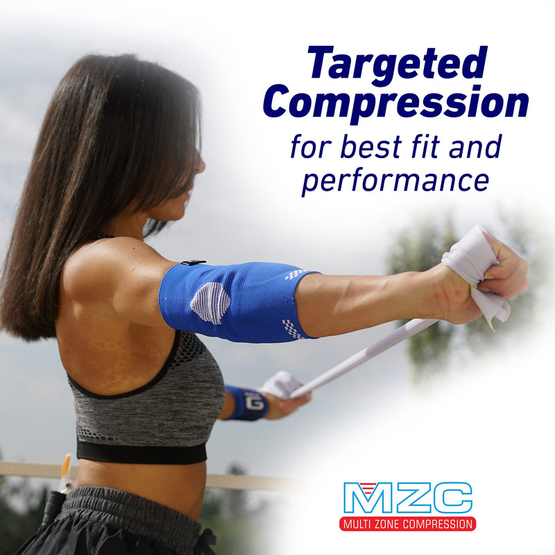 Neo G Elbow Support Brace with Silicone Patella Cushion for Joint Pain Relief, Elbow Injury, Recovery, Tendonitis, Sprains, Tennis Elbow, Golfers Elbow - Elbow Compression Sleeve - Airflow Plus - XL X-LARGE: 30 - 33 CM - BeesActive Australia