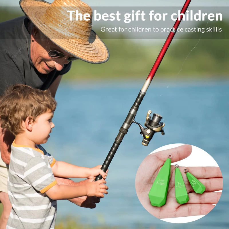 THKFISH Fishing Practice Plugs Practice Plugs Weight Casting Plug Fishing Practice for Kids Improving Casting Skill, 7 Sizes - BeesActive Australia