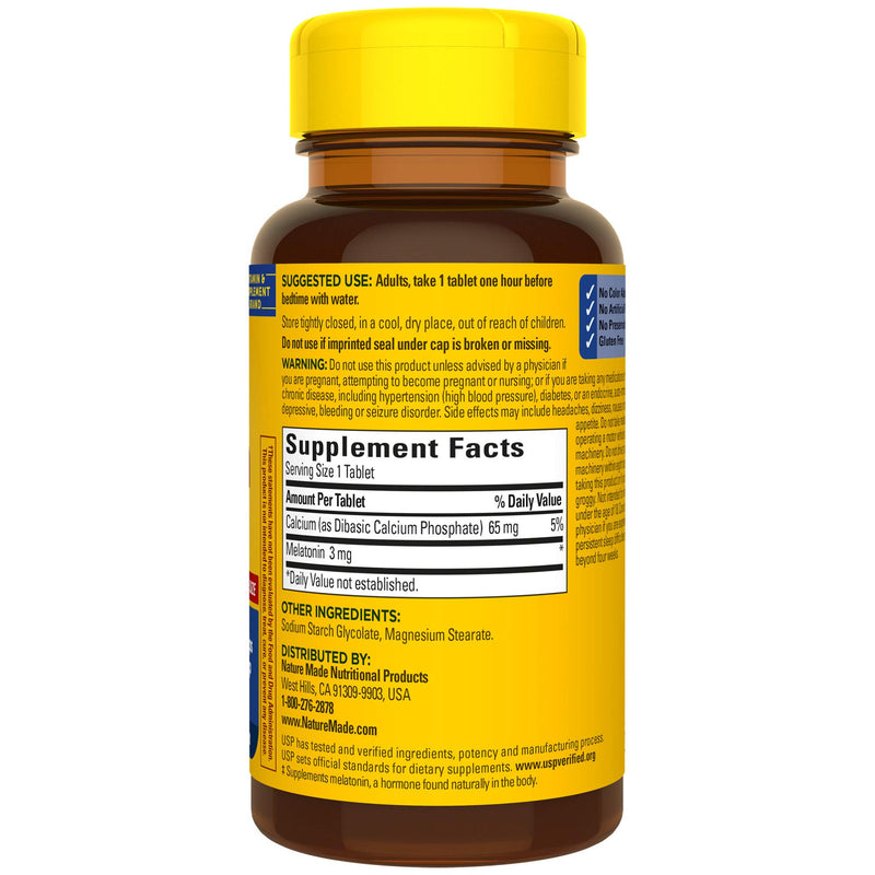 Nature Made Melatonin 3 mg Tablets, 240 Count Value Size for Supporting Restful Sleep 240 Count (Pack of 1) - BeesActive Australia