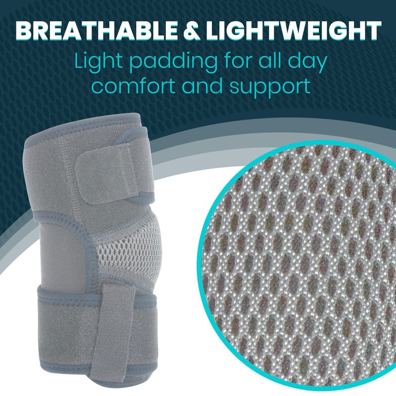 Vive Elbow Brace - Tennis Compression Sleeve - Wrap for Golfers, Bursitis, Left or Right Arm - Tendonitis Support Strap for Golf, Men and Women - Epicondylitis and Sports Recovery (Gray, Standard) Gray - BeesActive Australia