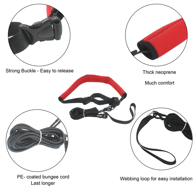 YYST 2.0M Pool Swim Training Leash Swim Training Belt Swim Resistance Tether - BeesActive Australia