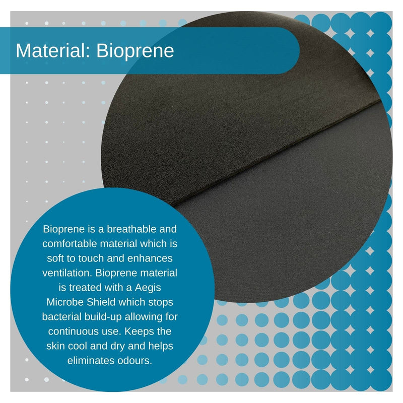 Solace Bracing Antibacterial Tennis Elbow Support (3 Colours) - British Made & NHS Supplied Tennis Elbow Brace w/Compression Strap - #1 for Tennis & Golfer's Elbow Tendonitis - Black/Blue Trim - S Small Black / Blue Trim - BeesActive Australia