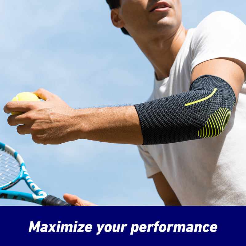 Neo G Elbow Support for Tennis, Golf, Sports, Tendonitis, Joint Pain Relief - Tennis Elbow Support - Golfers Elbow Brace Arm Support - Multi Zone Elbow Compression Sleeve - Breathable, Lightweight – M Medium: 24 – 27 CM/9.4 – 10.6 IN - BeesActive Australia