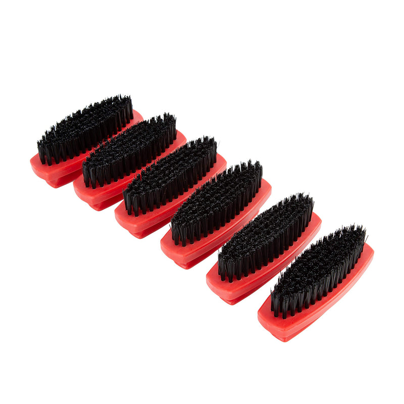 GreatNeck 19025 Fingernail Brushes, Red Hard Bristle Nail Brushes (6 Pk) | Professional Quality, Ideal for Mechanics and Gardeners, Men and Women | Convenient Handle for Deep Nail Cleaning 6 Pcs - BeesActive Australia