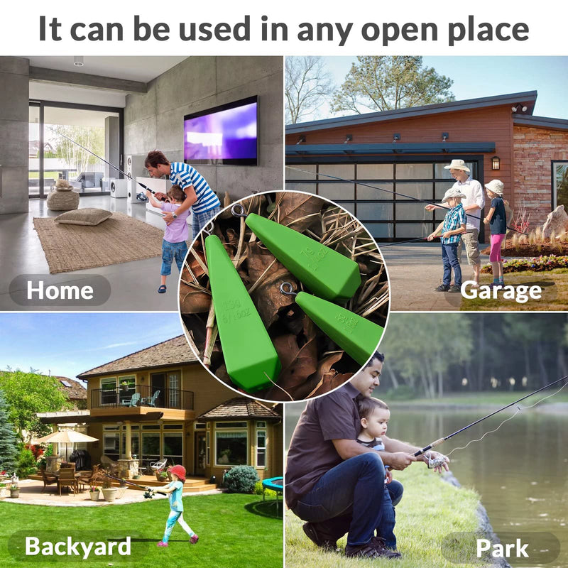 THKFISH Fishing Practice Plugs Practice Plugs Weight Casting Plug Fishing Practice for Kids Improving Casting Skill, 7 Sizes - BeesActive Australia