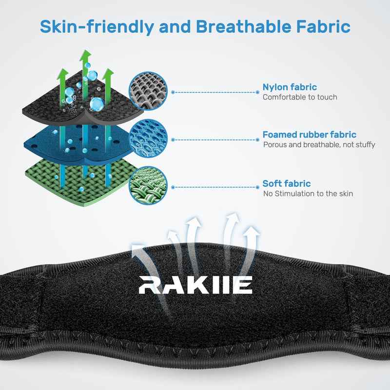 Rakiie Elbow Brace 2 Packs for Tendonitis, Adjustable Golf and Tennis Elbow Relief for Men and Women Light Blue - BeesActive Australia