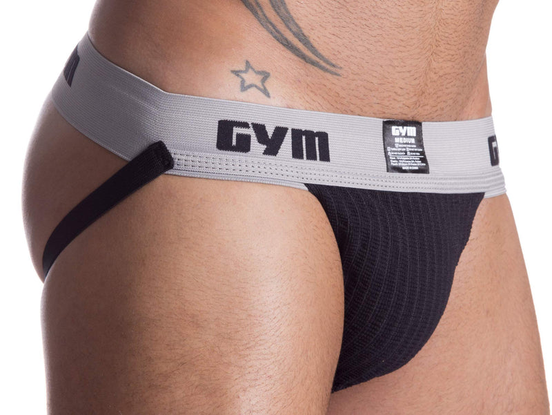 Gym Workout Jockstrap with 2" Waistband Black Medium - BeesActive Australia