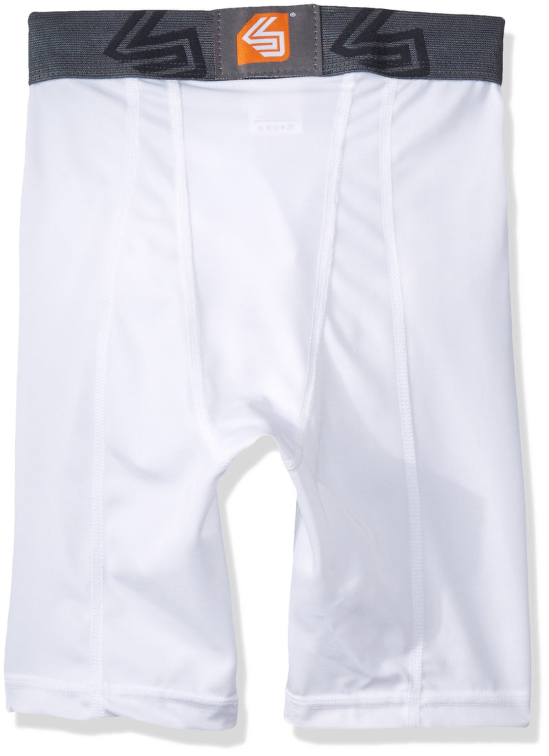 Shock Doctor Men's Core Compression Short with Bio-Flex Cup - Adult - Large - White - BeesActive Australia