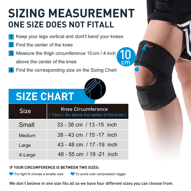 HUETIDE Patella Tendon Knee Strap,knee Support For Women And Mens Knee Pain Relief,adjustable Knee Brace For Arthritis,runing,meniscus Tear, Joint Pain,walking,tennis Injury Recover,sports (Medium) Medium - BeesActive Australia