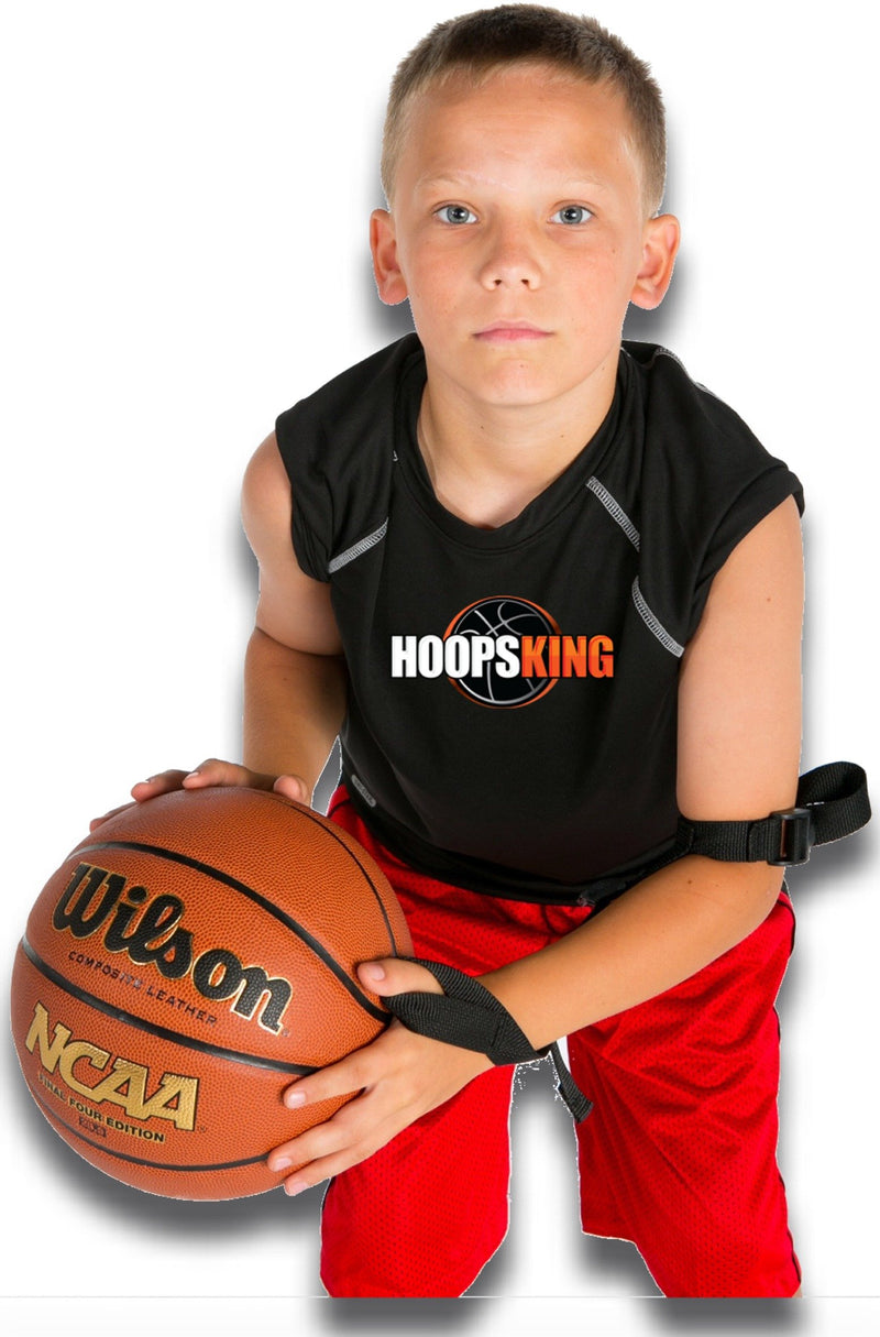 HoopsKing Off or Guide Hand Shooting Aid Perfect Jump Shot Strap - Develop A True One Handed Release On Your Shot - Stops Rotation of The Wrist to Prevent Off Hand Interference - BeesActive Australia