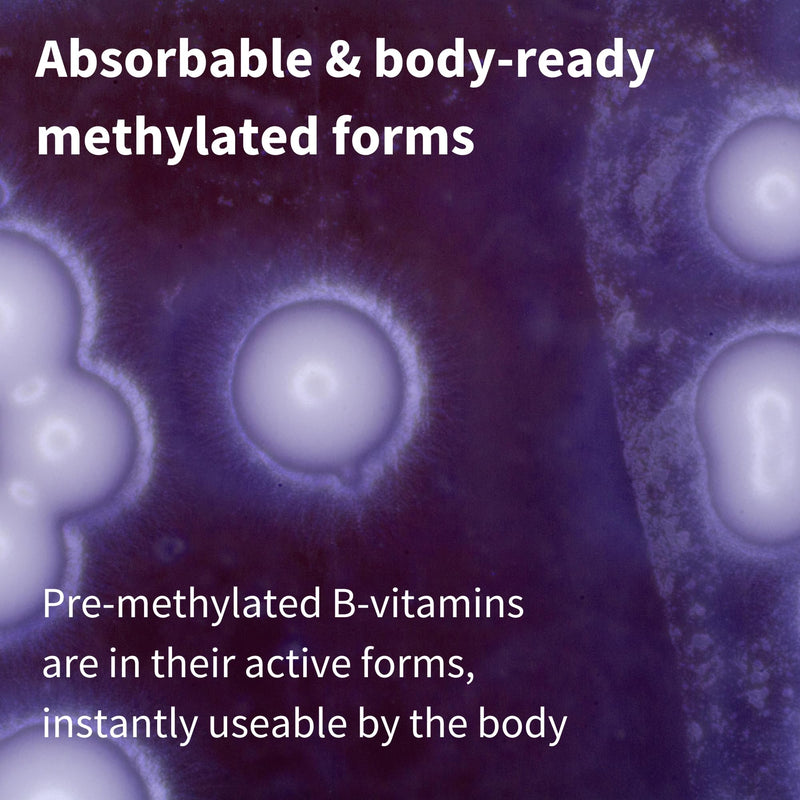 Super B-Complex - High Absorption Methylated B Vitamins, Clean Label, Sustained Release - Complete Spectrum of B Vitamins with Folate, Boosted B12 & Vitamin C, 60 Tablets, by Igennus 60 count (Pack of 1) - BeesActive Australia
