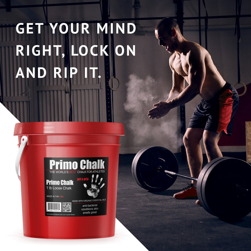 Primo Chalk Stop ruining Your Hands 1lb Bucket, The Way Climbing and Lifting Chalk Should be. Switch to Primo Gym Chalk and Experience The Difference for Yourself. - BeesActive Australia