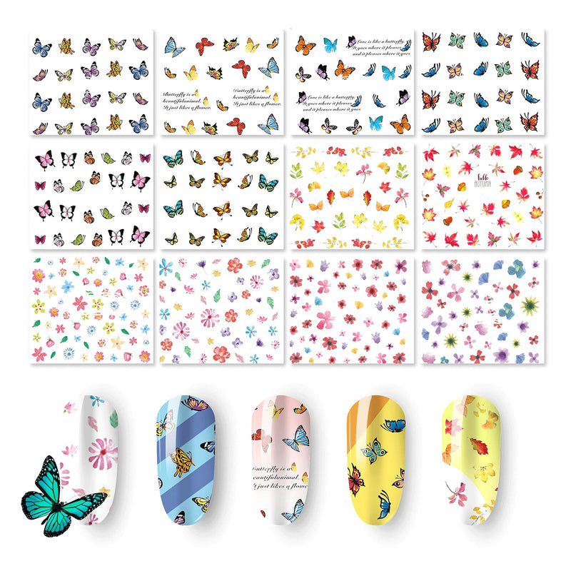48 Sheets Summer Nail Art Stickers - Water Transfer Butterflies Flamingo Fruits Flowers Leaves StencilDecals for Women Kids Manicure DIY or Salon (1500+Pcs) Flamingo Summer, Water Transfer, 48 Sheets - BeesActive Australia