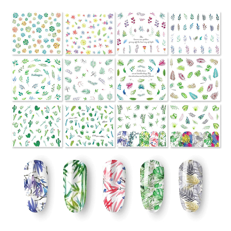 48 Sheets Summer Nail Art Stickers - Water Transfer Butterflies Flamingo Fruits Flowers Leaves StencilDecals for Women Kids Manicure DIY or Salon (1500+Pcs) Flamingo Summer, Water Transfer, 48 Sheets - BeesActive Australia