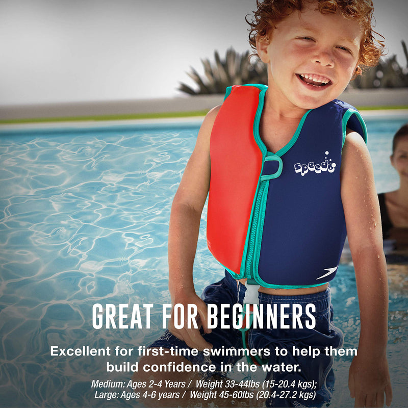 Speedo Unisex-Child Swim Flotation Classic Life Vest Begin to Swim UPF 50 Berry/Grape Medium - BeesActive Australia