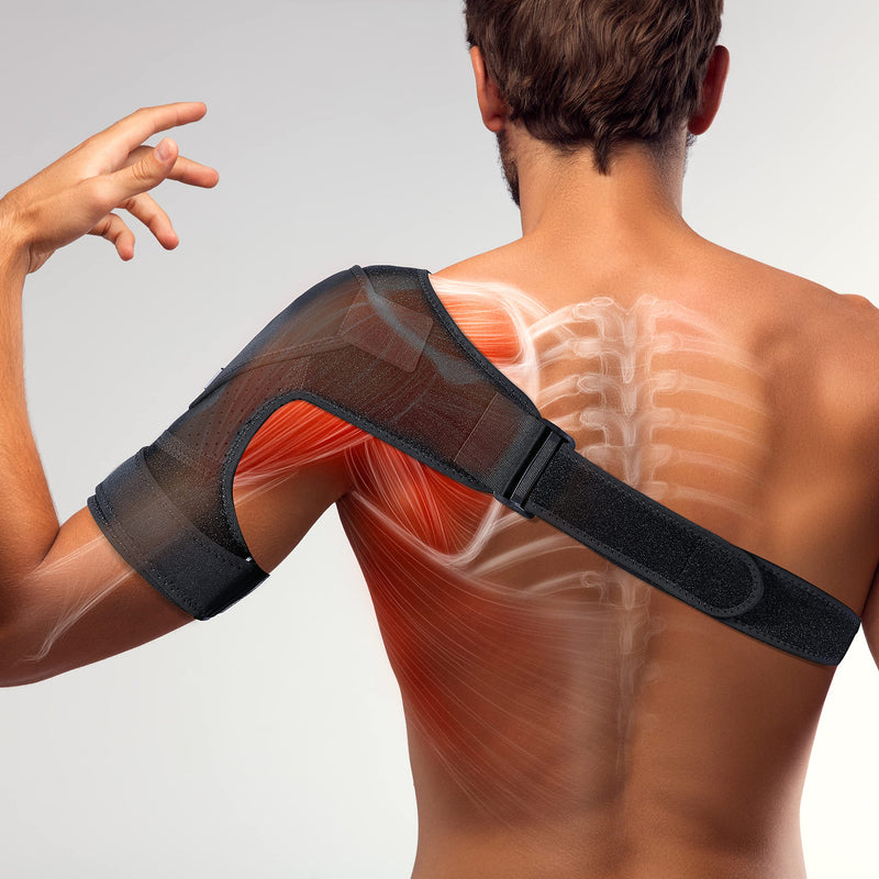 Compression Shoulder Brace For Women & Men - Rotator Cuff Support Brace For  Shoulder Pain Relief - Copper-Infused Adjustable Shoulder Brace Compression  