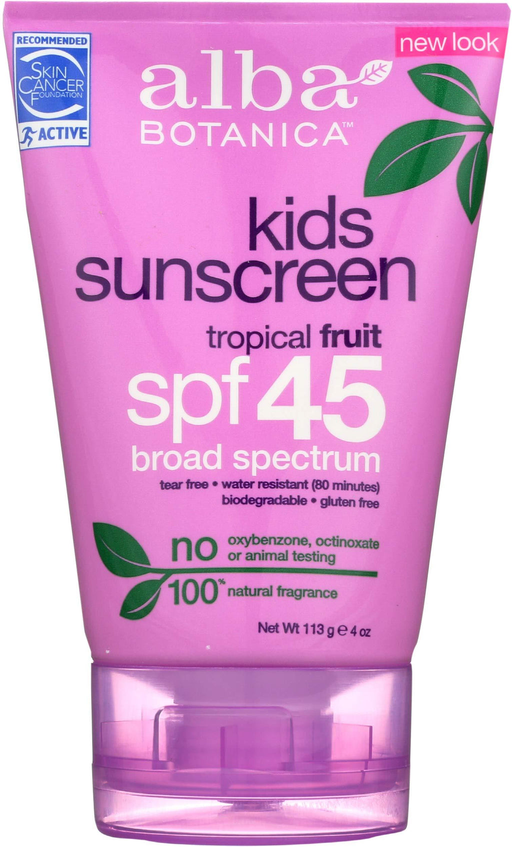 Alba Botanica Natural Protection Very Emollient SPF 45 Sunscreen, 4 Ounce - BeesActive Australia