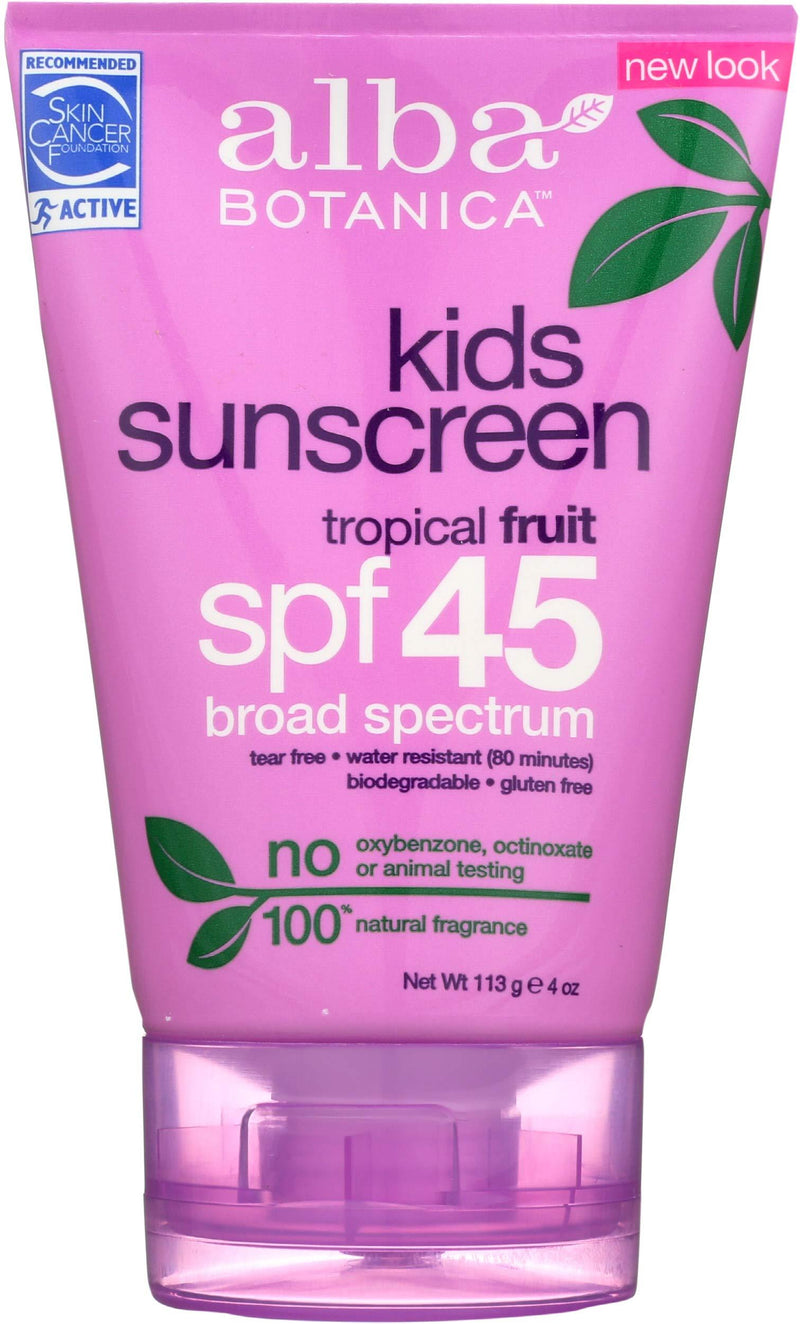 Alba Botanica Natural Protection Very Emollient SPF 45 Sunscreen, 4 Ounce - BeesActive Australia