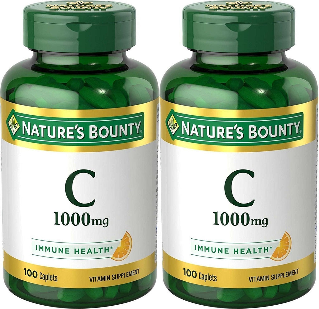 Nature's Bounty Vitamin C Pills and Supplement, Supports Immune Health, 1000mg, 100 Caplets, 2 Pack - BeesActive Australia