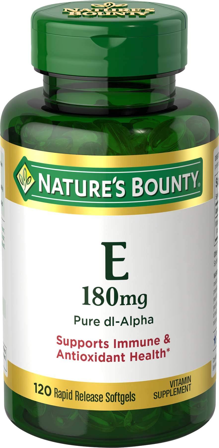 Nature's Bounty Vitamin E Pills and Supplement Softgels , Supports Antioxidant Health, 400iu, 120 Count - BeesActive Australia