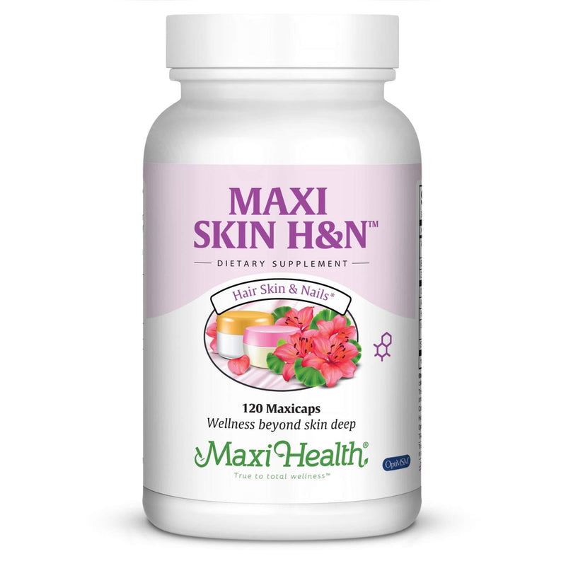 Maxi Health Skin H&N, Skin + Hair + Nail Formula with Vitamin A & Biotin Capsules, Kosher, 120 Count - BeesActive Australia
