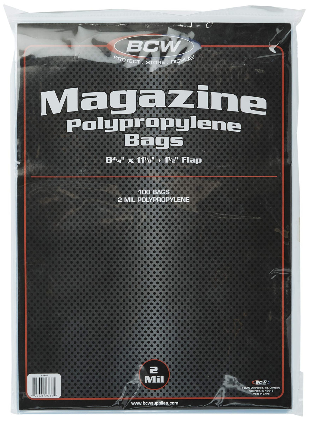 BCW Crystal Clear 2-mil Polypropylene Magazine Bags 8-3/4" X 11-1/8" with 1-1/2" Flap. (100-Count) - BeesActive Australia