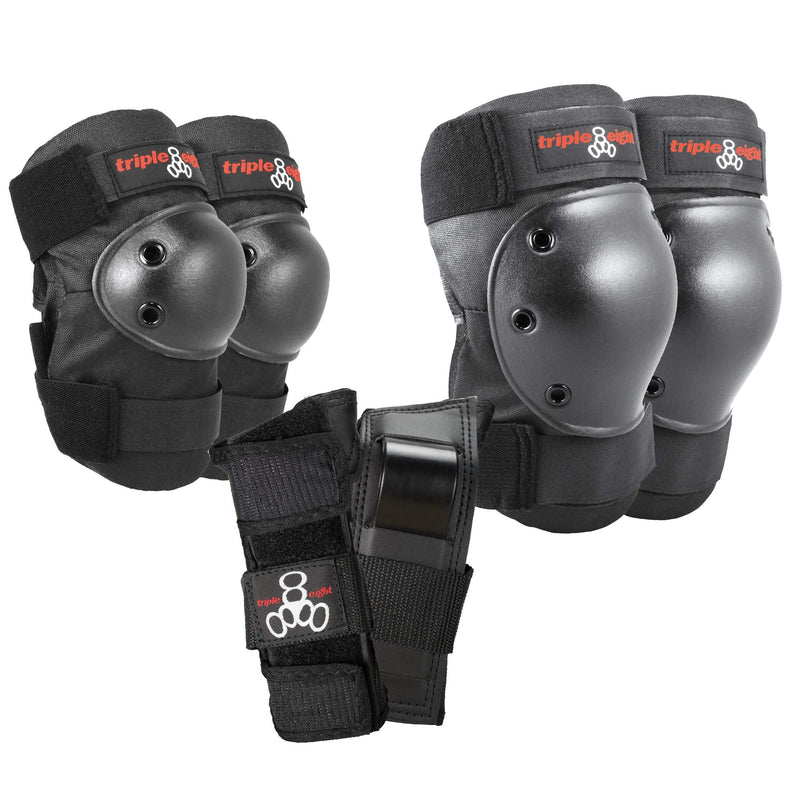 Triple Eight Saver Series Pad Set with Kneesavers, Elbowsavers and Wristsavers Small Black - BeesActive Australia