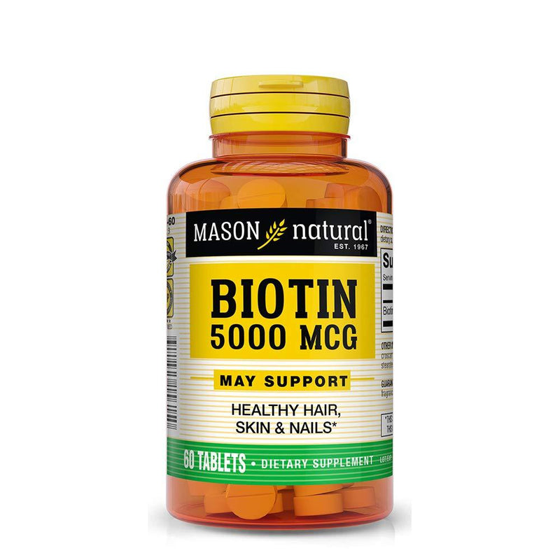 Mason Natural Super Biotin 5000 Mcg, 60 Tablets - BeesActive Australia