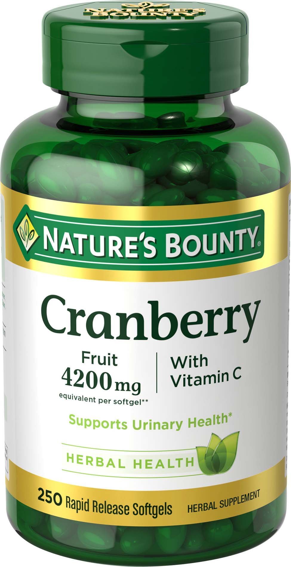 Nature's Bounty Triple Strength Cranberry w/Vitamin C Softgel - 250ct, 0.18 Bottle - BeesActive Australia