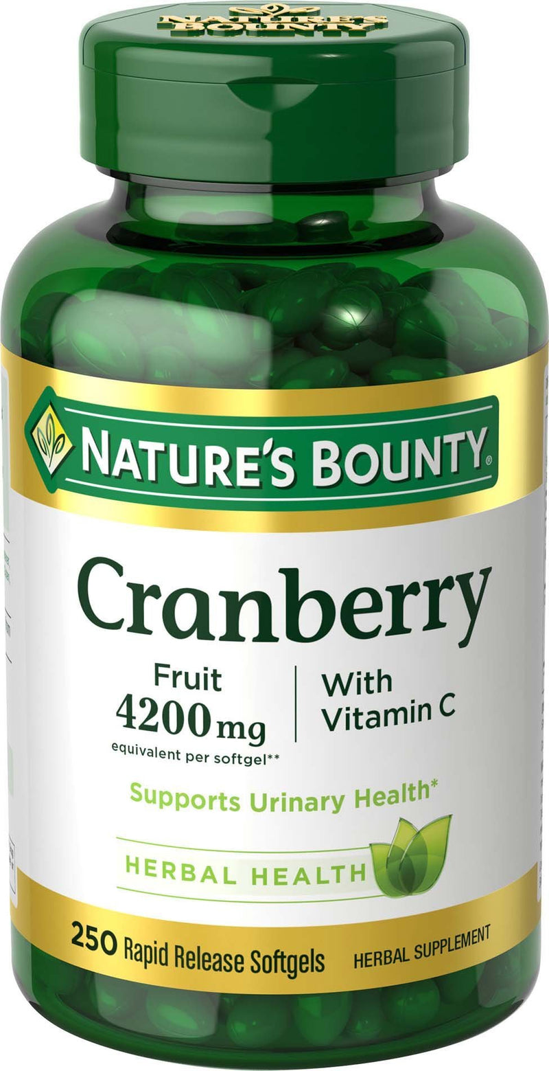 Nature's Bounty Triple Strength Cranberry w/Vitamin C Softgel - 250ct, 0.18 Bottle - BeesActive Australia