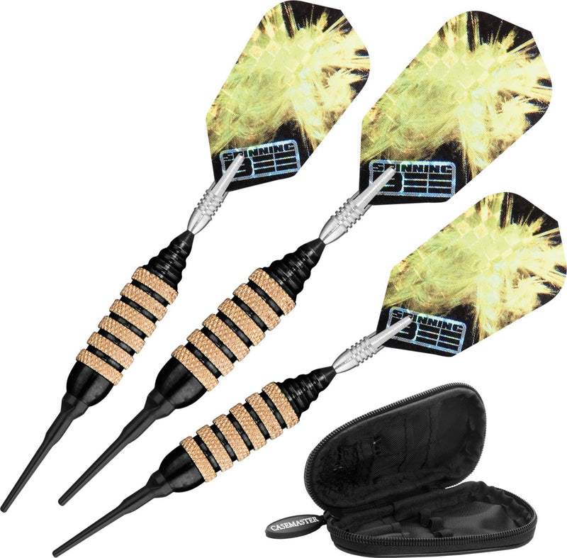 Viper Spinning Bee Soft Tip Darts with Casemaster Storage/Travel Case, 16 Grams Black - BeesActive Australia