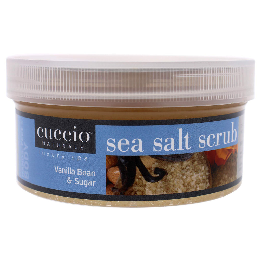 Cuccio Naturalé Sea Salt Scrub Vanilla Bean & Sugar - Exfoliates/Removes Dead Skin Cells - Comforts, De-Stresses, Hydrates - Paraben/Cruelty Free, w/Vitamin E, Grapeseed, Almond, Avocado Oil - 19.5 oz - BeesActive Australia