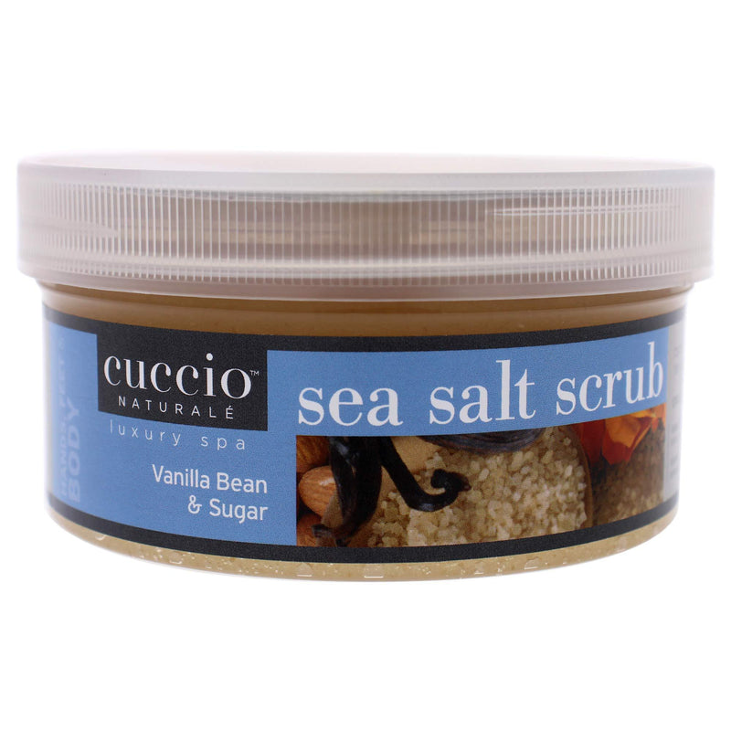 Cuccio Naturalé Sea Salt Scrub Vanilla Bean & Sugar - Exfoliates/Removes Dead Skin Cells - Comforts, De-Stresses, Hydrates - Paraben/Cruelty Free, w/Vitamin E, Grapeseed, Almond, Avocado Oil - 19.5 oz - BeesActive Australia